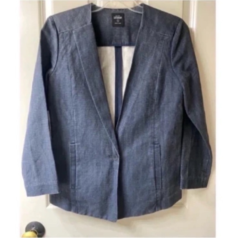Worthington Charcoal Open-Front Blazer